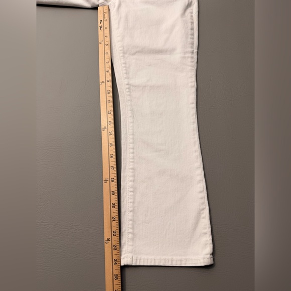 Ann Taylor LOFT Women's Size 28/6 White High Waist Skinny Crop Ankle Jeans - Picture 5 of 7